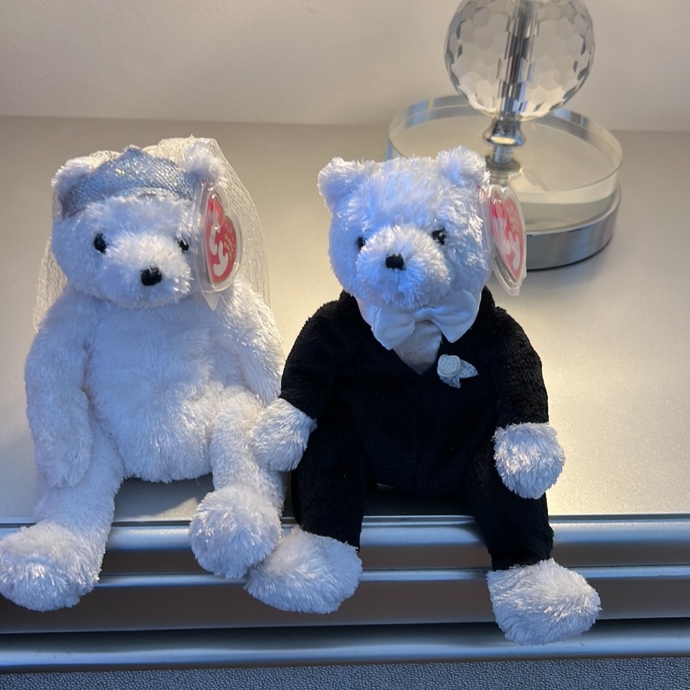 Set of 2002 Beanie Babies Bride & Groom. - Picture 2 of 6